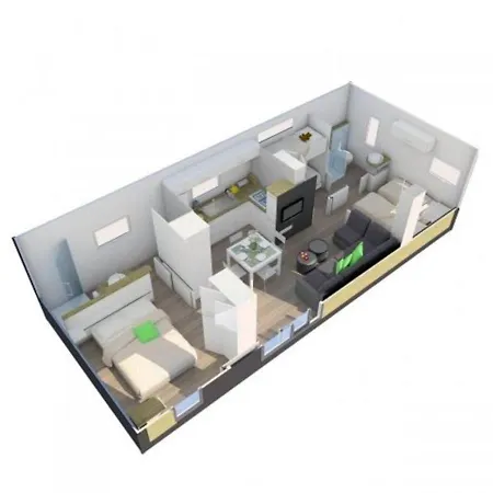Hébergement de vacances Komfortables Mobilheim Am Mit Whirlpool Wa101